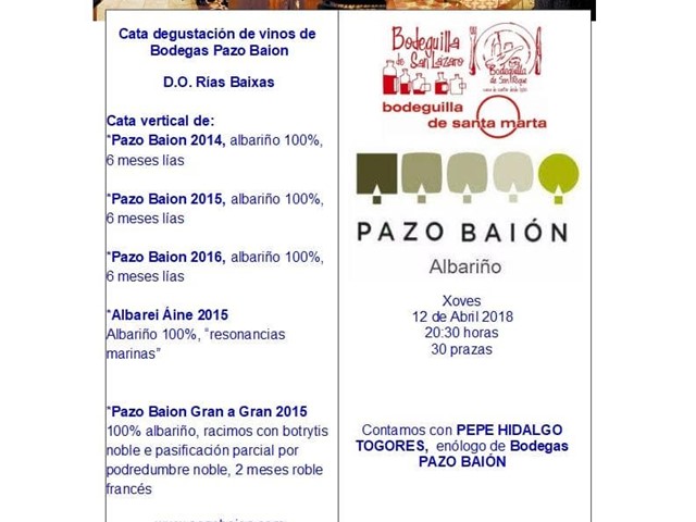 CATA BODEGAS PAZO BAION